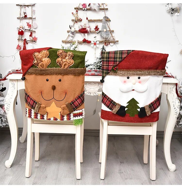 Housses-de-chaise-de-salle-à-manger-de-Noël-styles différents