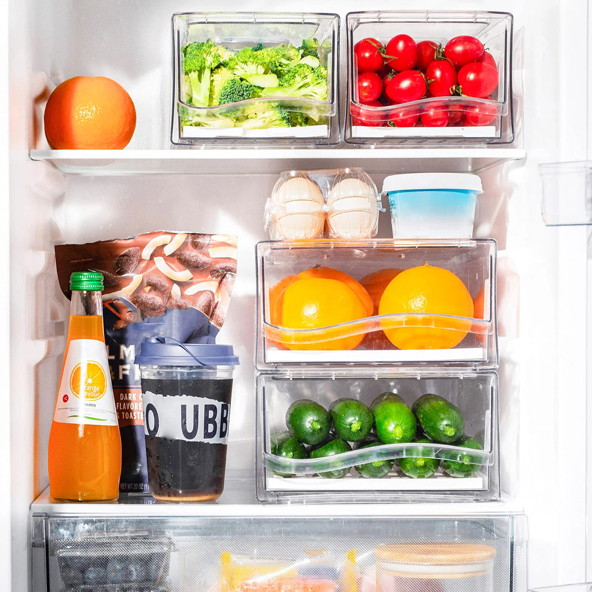 QINERSAW Rangement Frigo Rétractable 30 * 20 * 9.5cm Boîte de Rangement QINERSAW Rangement Frigo Rétractable 30 * 20 * 9.5cm Boîte de Rangement