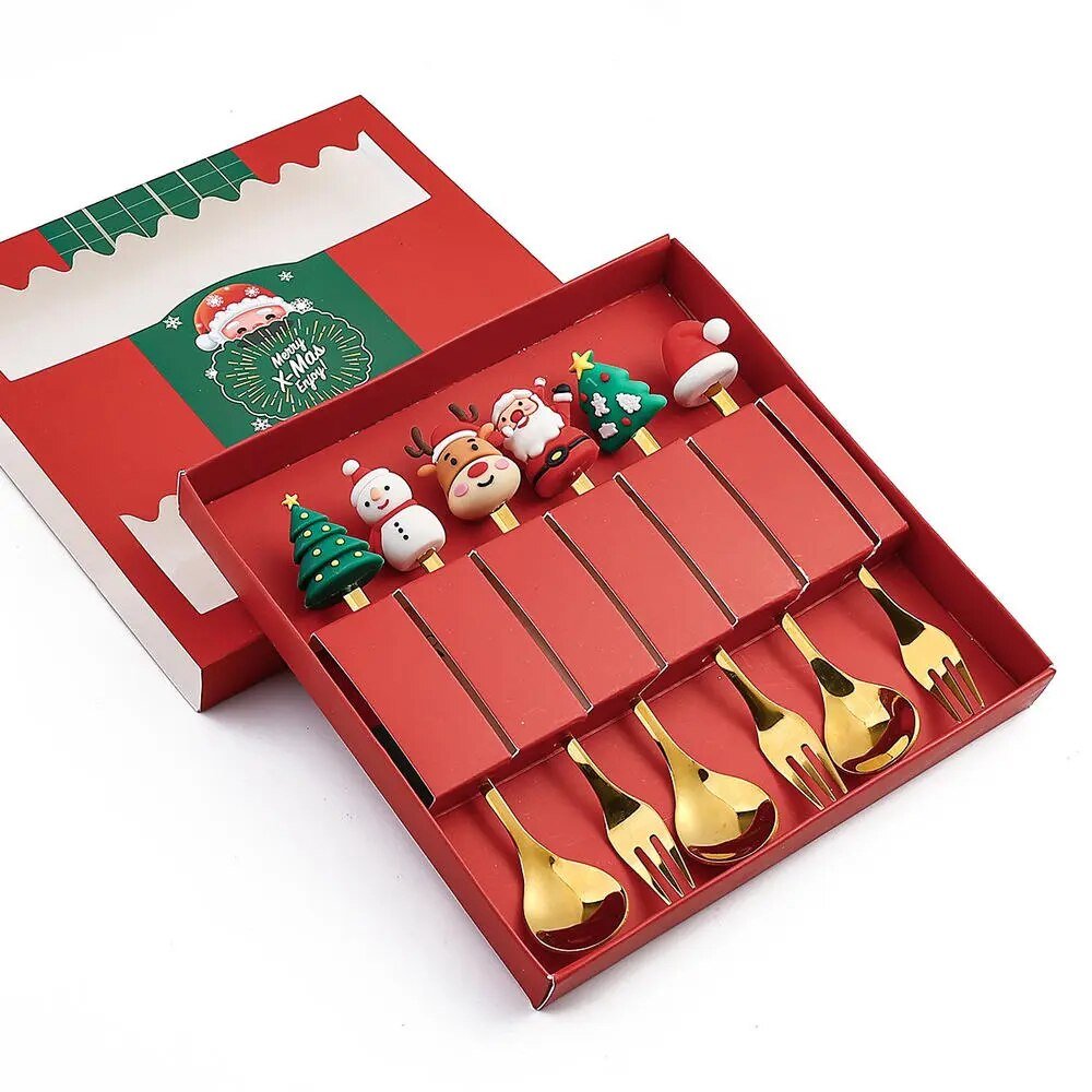 Ensemble-de-cuillères-de-Noël-cadeaux-de-Noël