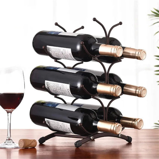 Support de rangement de  6 bouteilles de vin en Metal T1