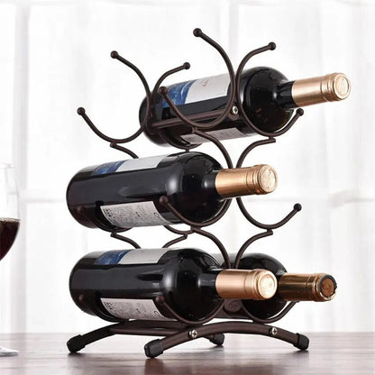 Support de rangement de  6 bouteilles de vin en Métal T1 design élégant