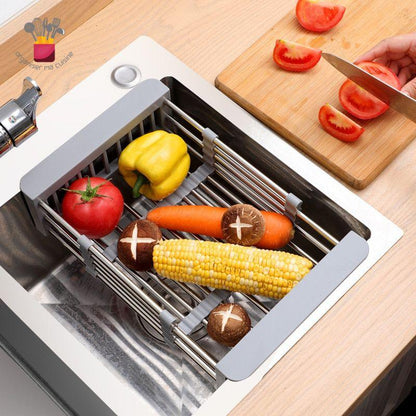 Égouttoir-à-vaisselle-réglable-pour-rincer-et-egoutter-les-fruits-et-légumes